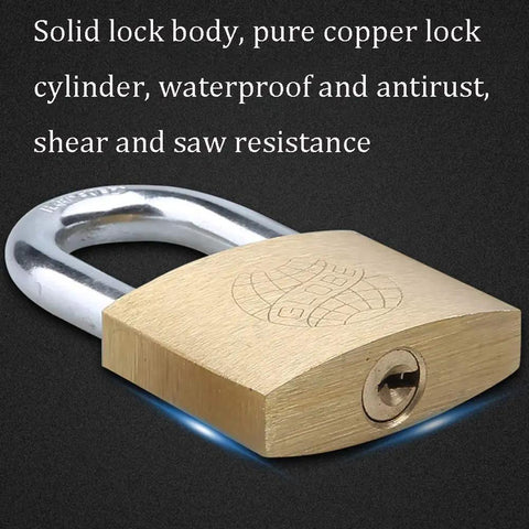 Tough As Nails Keyed Padlock Featuring Heavy Duty Chrome Plated Copper Body And A Reinforced Stainless Steel Shackle for secure locking.