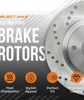 Front Brake Kit For Jeep Cherokee 2014 2023 With Dual Piston Calipers Carbon Ceramic Pads And Rotors Cross Drilled Closeup
