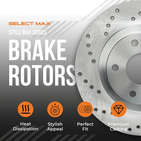 Front Brake Kit For Jeep Cherokee 2014 2023 With Dual Piston Calipers Carbon Ceramic Pads And Rotors Cross Drilled Closeup