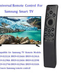 Universal Smart TV Remote Replacement For 2015 To 2024 Models With Quick Netflix And Prime Video Shortcuts Comfortable Grip Easy Setup And Broad Compatibility With BN59 Series Remotes next to Samsung TV