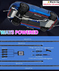 Diagram showing 4 Piece Underglow Kit For Cars And Trucks App Controlled Multicolor RGB Underbody Lights installation options.