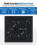 Silent Fanless Mini PC Powered By Core I3 8130U Processor bottom panel with mounting options and ventilation design.