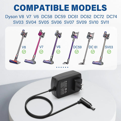 Cordless Vacuum Charger For V6 V7 V8 DC58 DC59 DC61 DC62 SV03 SV04 SV05 SV06 SV07 SV09 with compatible models