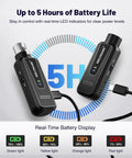 Plug On UHF 900MHz XLR Wireless Microphone Adapter With 164ft Range And 48V Phantom Power for Mic and PA setup battery life