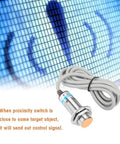 10mm Distance Measuring Capacitive Metal Proximity Sensor Switch With Two Wire Output Normally Open Or Normally Closed 0 To 250V AC DC 200mA
