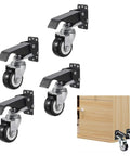 Heavy Duty Retractable Casters Set Of 4 Foot Pedal Lifting Wheels For Workbenches Tables Shop Equipment Adjustable Stepdown Roll Heavy Loads Smooth As Butter Always on workshop cabinet