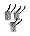 Double 8 Inch Locking Hooks Built For PVC Slatwall Panels 3 Pack Heavy Duty Steel for Garage and Workshop Organization