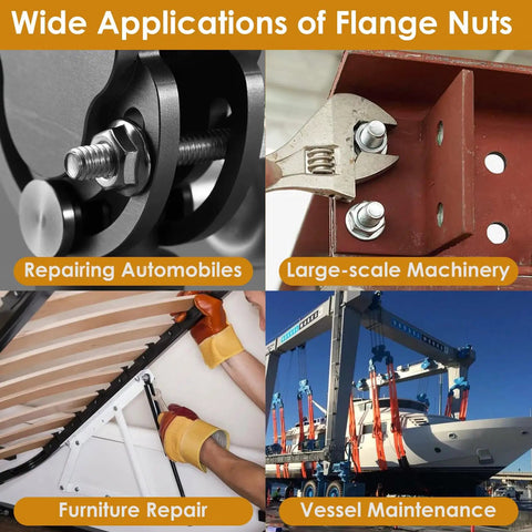 Wide applications of Built Tough 105 Piece Serrated Flange Hex Lock Nut Assortment Kit in various projects.