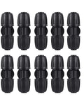 Ten Pack Half Inch Drip Irrigation Barbed Coupling Connectors, Straight Anti Drop Fittings For Half Inch Tubing, durable quick install