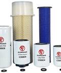 Maintenance Filter Kit For Case 1845C 1840 And Cummins 4B3.9 Engines Including Lube Filter Fuel Separator Water Separator Hydraulic Filters Plus Axial Seal Air Filter For Skid Steer Loader And Related Heavy Equipment displayed