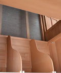 Interior view of Deluxe Large Wood Chicken Coop For Backyard Hen House Fits 6 Large Or 10 Bantam Chickens With 6 Nesting Boxes.