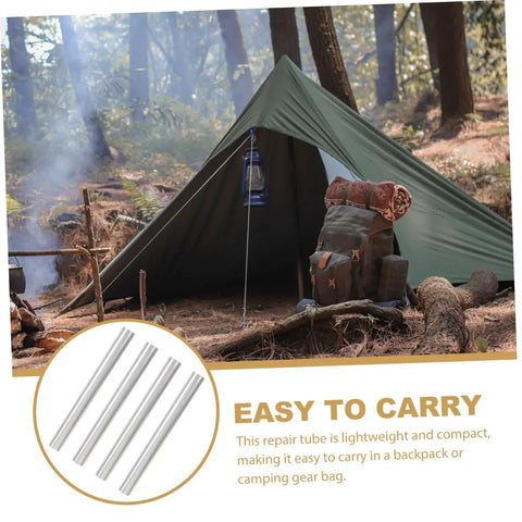 4 Pack Aluminum Alloy Tent Pole Repair Tubes Lightweight Connectors For Quick Fixes And Replacements, camping tent setup