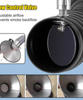 Flow control valve of Heavy Duty Fume Extraction Arm With 10 Ft Flexible Swivel Hose And Capture Hood for smoke removal.