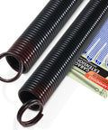 Heavy Duty 160Lb Garage Door Extension Springs Pair 25 Inch Rest Length 67 Inch Full Extension Double Loop Ends Black Coated For Residential 7 Ft Doors 16,000 Cycle Rating next to gloves