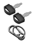Ignition Key For Honda And Clone Generators And GX Engines Replacement Part 35111-880-013 with carabiner, black keys