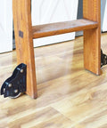 Floor roller wheels on ladder from Sliding Library Ladder Track Hardware Kit With Floor Roller Wheels For Home Loft Indoor Barn Door System, Stainless Steel Round Tube No Ladder Included, Quiet Smooth Glide, Easy Install.