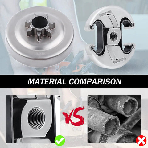 325 7-Tooth Clutch Drum Kit For Husqvarna And Jonsered Chainsaws 340 345 350 445 450 material comparison