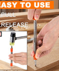 Using 4 Piece Dual Head Nail Setter And Center Punch Kit With Hammerless Cold Chisel And Hinge Pin Removal For Metal And Wood