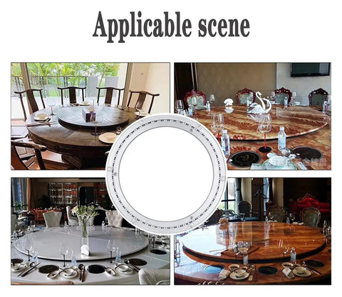 Beefy Heavy Duty Table Bearing Turntable Swivel Base in dining settings with 360 degree rotation for Lazy Susan