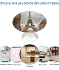 Two Pack Stainless Steel Watercolor Paris Cabinet Knobs With Screws, Built To Last Rust Resistant Drawer Pulls For Kitchen And Furniture, Smooth Grip, Premium Hardware Upgrade on cabinet door