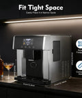 Countertop Ice Maker 2 In 1 Water Dispenser Drop Dead Fast round ice maker, compact size, fits tight spaces on kitchen counter.