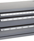 Three-Drawer Drill Bit Dispenser Cabinet For Jobber Length Bits, Fractional Sizes 1/16 To 1/2 In 1/64 Increments, Heavy-Duty Steel