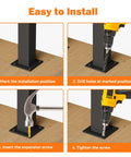 Step by step installation guide for heavy duty U shaped staircase handrail for indoor and outdoor use at three foot height.