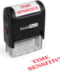 Smooth Time Sensitive Self Inking Rubber Stamp With Bold Red Ink Easy Swappable Pad Clear View Window Quick Setup Every Single Time Built Tough daily workhorse.