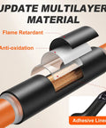4 To 1 Ratio Dual Wall Heat Shrink Tubing Kit 360 Pieces With Adhesive Lined Marine Grade Waterproof Wire Shrink Wrap For Professional Cable Protection And Repair Black And Red, cutaway showing adhesive-lined dual-wall cable seal