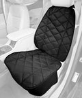 Dog Front Seat Cover Protector For Cars And Trucks, Waterproof, Non Slip, on captain's chair, black quilted design
