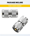 Two Pack UHF PL259 Male To Male Coax Connectors For CB Ham Radios Antennas And Coax Cable Low Loss RF Adapters