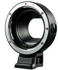 EF To EOS M Lens Adapter For EF And EF S Lenses With Auto Focus And Built In Aperture Motor High Speed AF Electronic Contacts Perfect For EOS M Series Cameras Like M2 M3 M5 M6 M10 M50 M100 showing front view
