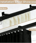 Heavy Duty Ceiling Curtain Track System For Room Divider And Wall Mounted Sliding Curtain Rail With Clips And Hooks