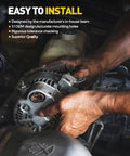 Mechanic installing 80 Amp Toyota Alternator Replacement For 2000 To 2004 Tacoma 3.4L, 1999 To 2002 4Runner 3.4L, And 2000 To 2002 Tundra 3.4L With OE Part Numbers 13794N 2706062160 13794 270606216084 11089 in engine bay