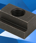 5 Pieces T Slot Nuts In 45 Steel With Black Oxide Finish For CNC Machine, Router Table And Drill Press Workholding And Clamping, Heavy Duty Secure Threaded Fasteners For Precision Fixtures And Fixturing. Single black oxide T-slot nut, 45 steel