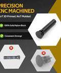 Two Pack CNC Solid Nylon Trash Can Lid Hinge Pins Not 3D Printed For Rehrig Sierra And Huskylite 95-Gallon Wheelie Bins