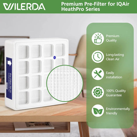PreMax Pre Filter Replacement Compatible With IQAir HealthPro Series H13 True HEPA First Stage Filter with product details