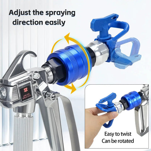 Airless Paint Sprayer Swivel Joint 360 Degree Rotate Spray Gun Connector Aluminum Alloy Built Tough Rustproof and Leakproof Tool for Most Sprayers and Spraying Equipment, 7/8 inch