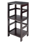 Open Display Two Tier Ladder Shelf For Living Room Den Office And Bedroom With Modern Yet Practical Bookshelf and storage shelves.