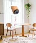 Premium Teflon Furniture Sliders Round 2 Inch with Screws 8 Pack on chair legs to protect floors from scratches.