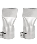 Stainless Steel 40mm Flat Wide Mouth Welding Nozzle That Is Totally Durable And Leak Proof For Hot Air Plastic Sheet PVC PP Joining Jobs, shown at an angle.