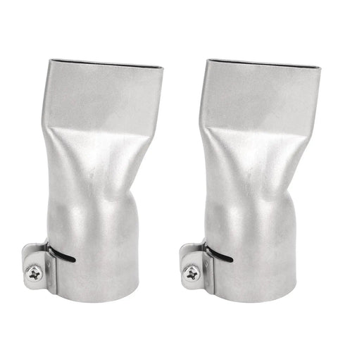 Stainless Steel 40mm Flat Wide Mouth Welding Nozzle That Is Totally Durable And Leak Proof For Hot Air Plastic Sheet PVC PP Joining Jobs, shown at an angle.