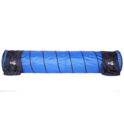 10 Foot Dog Agility Tunnel With Two Sandbags One At Each End For Backyard Training Durable Outdoor Agility Gear For Canine Exercise And Skill Building