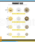Massive 2100 Piece Bead Caps Kit With 12 Styles In Gold Silver Bronze Hollow Flower End Caps For DIY Jewelry Making Earring Pendant Supplies In 7mm 9mm 10mm And 14mm showing various sizes and colors of bead caps.