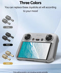 Remote Controller Joystick Sticks Replacement Set For DJI RC RC2 displayed in gray, black, and gold colors