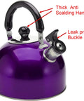 Purple 3 Liter Stainless Steel Tea Kettle That Boils Water Fast For Tea And Coffee, Food Grade Build, Durable Kitchen Must Have