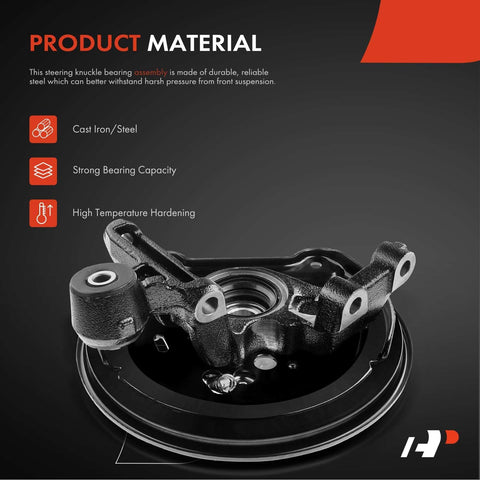 Rear Left Steering Knuckle And Wheel Bearing Hub Assembly For Subaru Forester 2003 2008 Driver Side Rear Disc Brakes Replacement