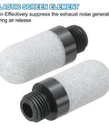 Plastic Pneumatic Air Mufflers G One Eighth Inch, Two Pack Exhaust Silence Fittings for Compressors, Grey