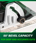55-degree bevel capacity feature on 36V Cordless 7-1/4 Inch Circular Saw With Torque Boost Technology For Higher Power And Torque, Visible Cutting Depth Indicator, Lightweight Aluminum Base Plate, Tool Body Only, MultiVolt Compatible