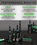 74 Piece Magnetic Nut Driver Set For Impact Drill With Metric And SAE Sockets, Quick Change Bit Extension, Magnetic Holder